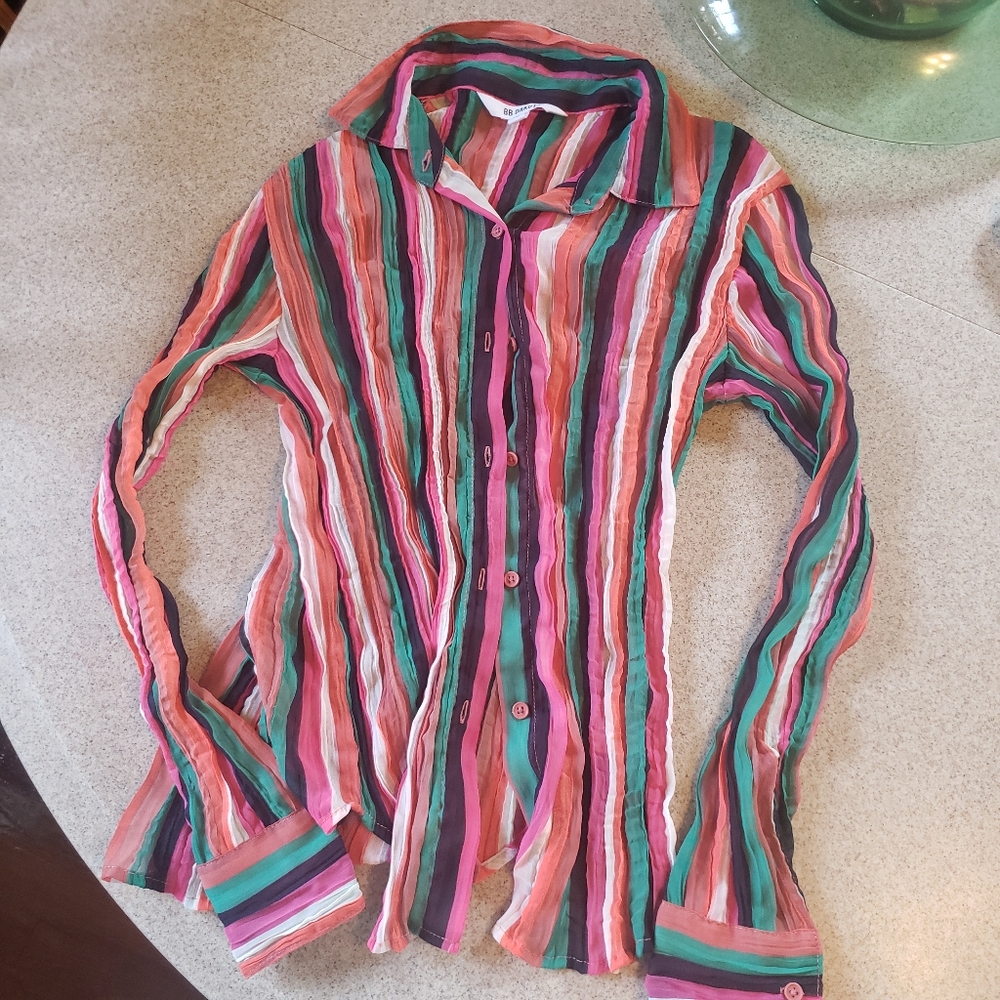 NWOT colorful striped top